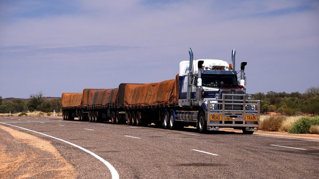 road train, truck, australia, lasseter highway, carriage of goods, outback, truck, truck, truck, truck, truck